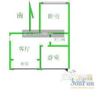 农大西区2室1厅1卫户型图