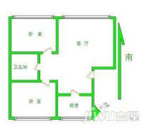 兴安南路蒙吉利2室1厅1卫93㎡户型图