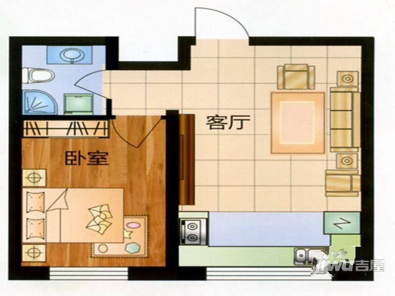 呼运A3室2厅0卫户型图