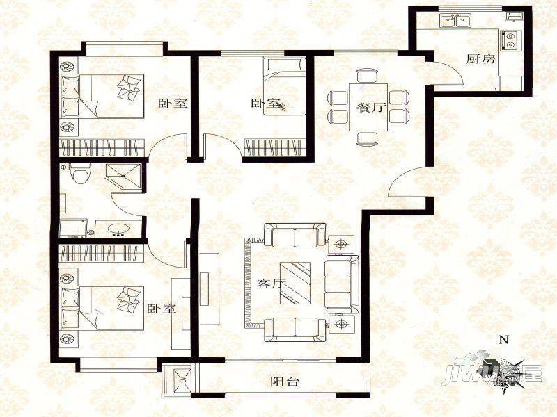 特竑小区4室2厅0卫户型图