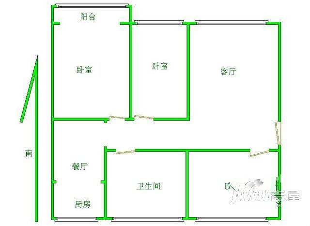 外运小区2室1厅1卫户型图