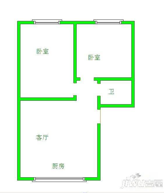 桥华世纪村居华园4室2厅2卫户型图