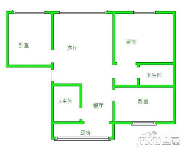 桥华世纪村居华园4室2厅2卫户型图