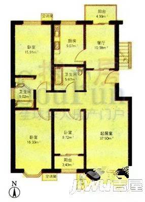 金宇文苑4室2厅2卫户型图