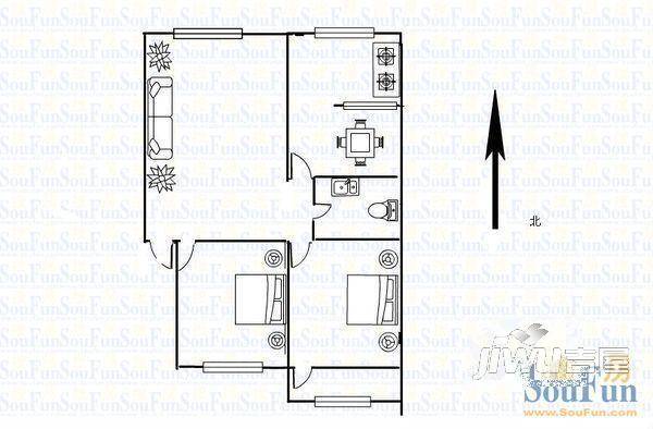 星河御园3室1厅1卫户型图