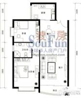 安全文明小区2室2厅1卫户型图