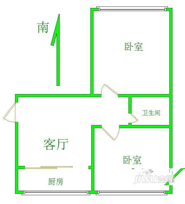 长城住宅小区3室2厅0卫户型图