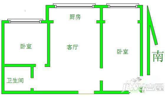 长城住宅小区3室2厅0卫户型图