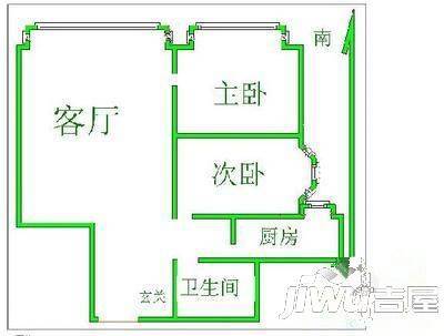 永兴达花园2室1厅1卫户型图