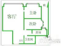 王府花园2室1厅1卫户型图