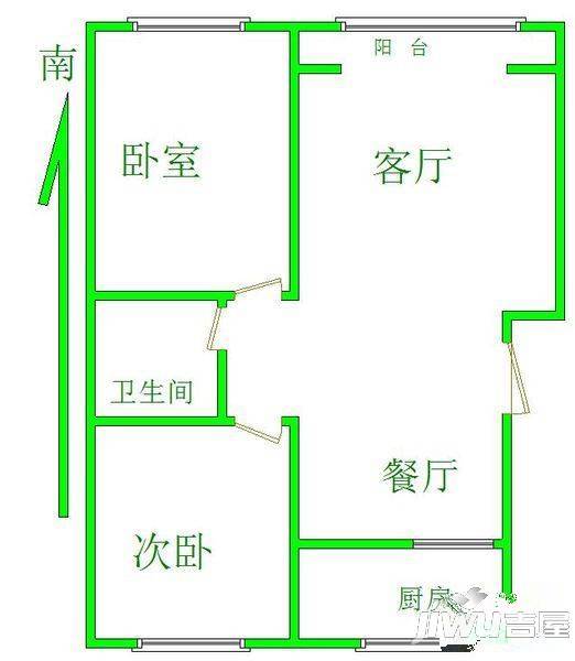 中华家园3室2厅2卫130㎡户型图