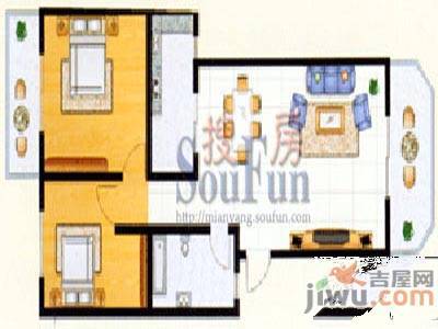 恒信花园3室2厅2卫106㎡户型图