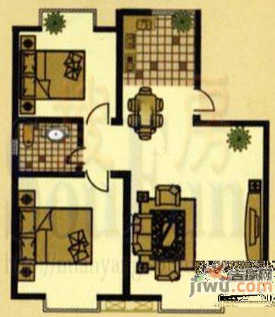 利奥紫藤源3室2厅2卫111.4㎡户型图