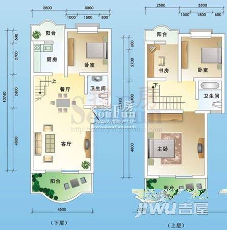 中房阳光水岸4室2厅2卫135㎡户型图