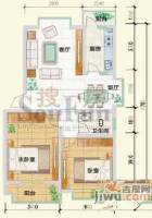 兴发城东逸景2室2厅1卫83.6㎡户型图