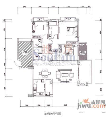 文泉翠满庭3室2厅2卫143.6㎡户型图