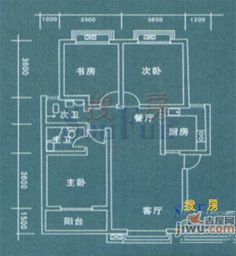 福泽源2室2厅1卫户型图