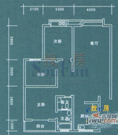 福泽源2室2厅1卫户型图