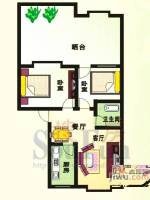 万向都市部落2室2厅1卫71.8㎡户型图