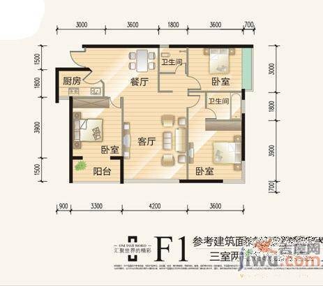 隆盛一品天下3室2厅2卫115㎡户型图