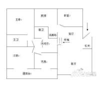 绵阳电力小区3室2厅2卫户型图