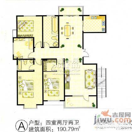 朋瑞园2室2厅1卫103㎡户型图