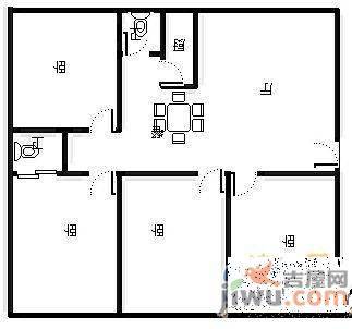 清华园4室2厅2卫168.6㎡户型图