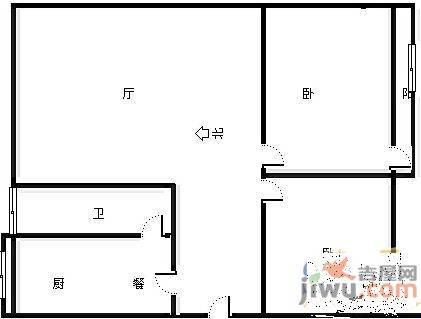 飞龙小区0室1厅1卫户型图