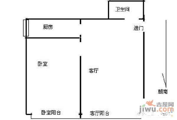 花坛小区0室2厅1卫户型图