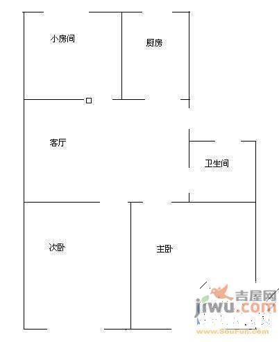 金桂苑2室2厅1卫89㎡户型图