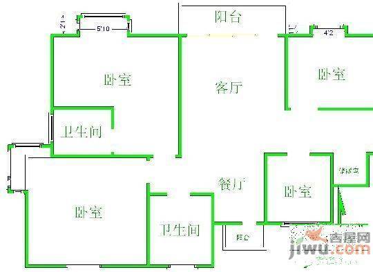 兰亭秀3室2厅1卫户型图