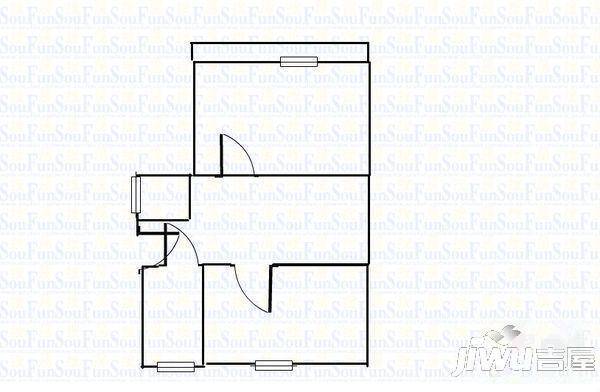 五环社区3室2厅1卫126㎡户型图