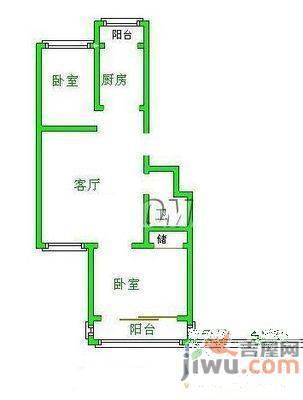 金业路13号院1室1厅1卫户型图