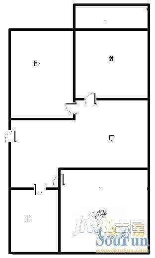 环保局家属院1室2厅1卫户型图