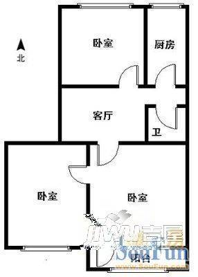 环保局家属院1室2厅1卫户型图