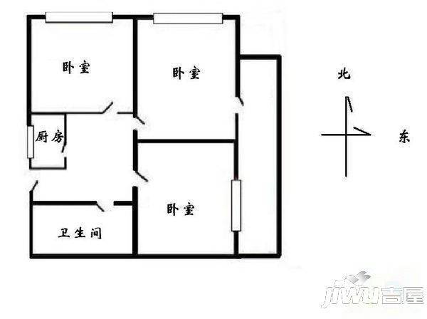 东方今典朗润园3室2厅2卫户型图