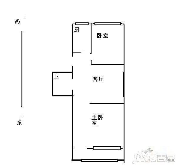 东安公寓3室2厅1卫户型图