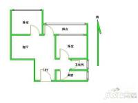 瀍河工商银行家属楼2室2厅1卫户型图