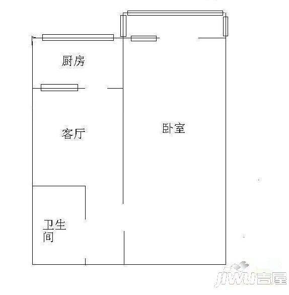 中冠新坐标2室2厅1卫127㎡户型图