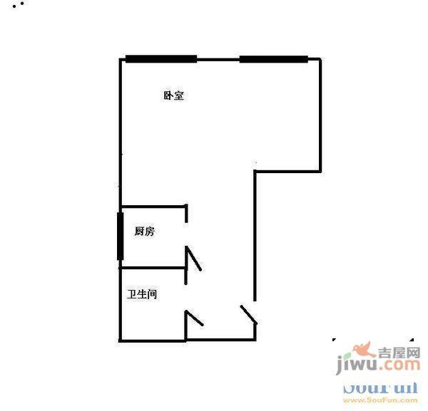 鸿儒小区2室1厅1卫户型图