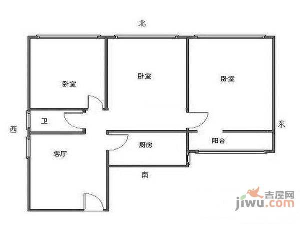 惠风苑1室1厅1卫户型图