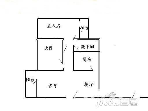 宝安公寓2室2厅1卫户型图