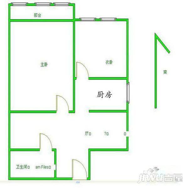皇朝丽苑2室2厅1卫户型图
