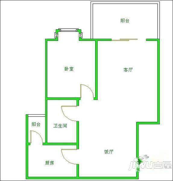 今日家园3室2厅1卫123㎡户型图