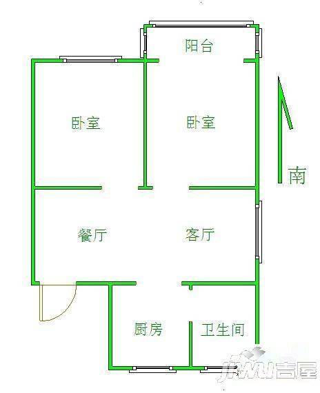 今日家园3室2厅1卫123㎡户型图