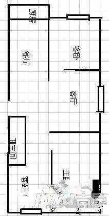 国泰小区2室1厅1卫80㎡户型图