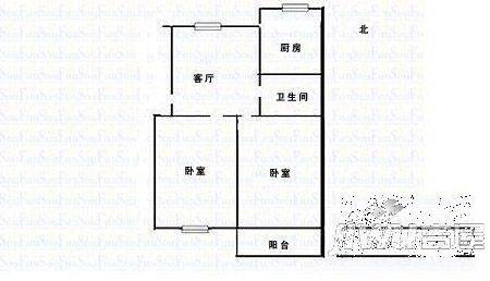 国泰小区2室1厅1卫80㎡户型图