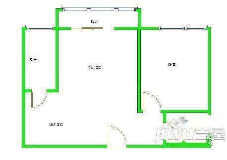 化工站家属院2室1厅1卫户型图