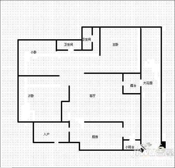 宝龙大厦3室2厅1卫户型图