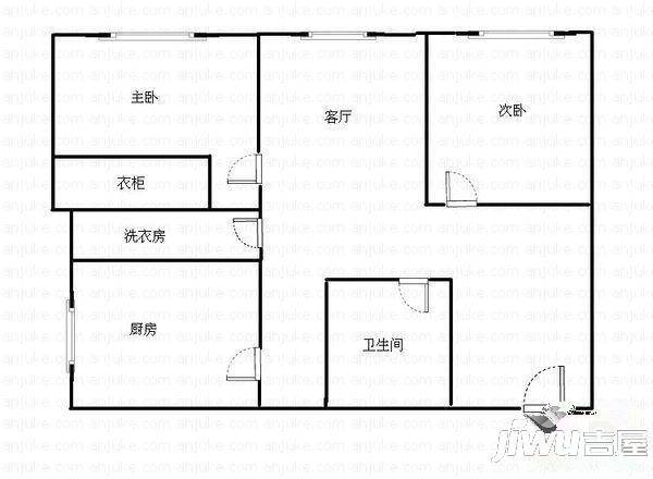 宝龙大厦3室2厅1卫户型图